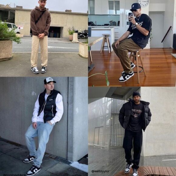 Nike Dunk Low Retro White Black Panda Sneakers - Picture 3 of 14